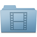 Movie Folder Blue Icon